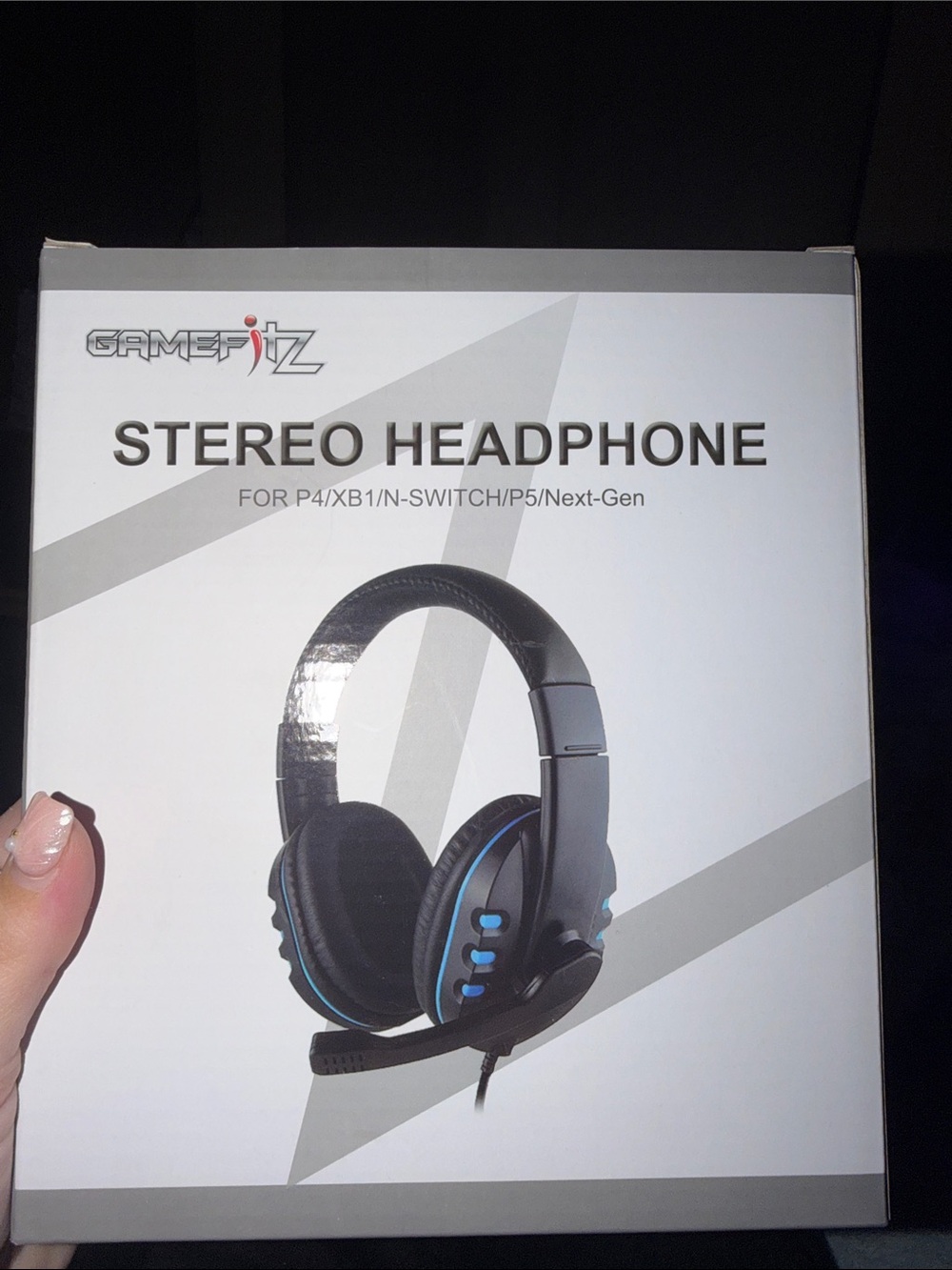 GAMEPIZ Stereo Headphone in Black and Blue